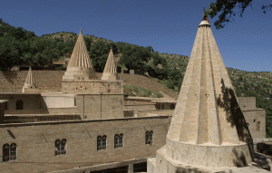 Yazidi temples have Islamic Moque-like architectural design. 