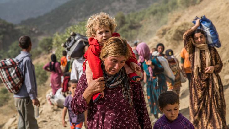 Yazidis trapped by Islamic State fighters on Sinjar Mount (Northern Iraq)